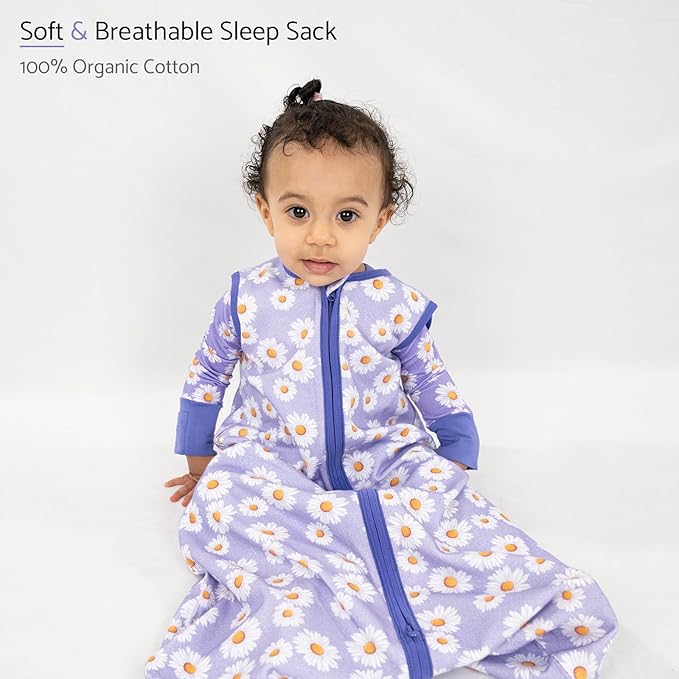 LollyBanks Baby Sleep Sack, 100% Cotton Wearable Blanket 2-Way Zipper Sleep Sacks