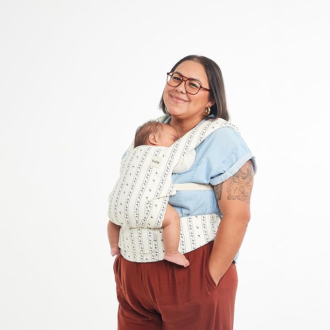 Baby Tula Explore Cotton Baby Carrier 7 – 45 lb, Adjustable Newborn to Toddler Carrier, Multiple Ergonomic Positions Front and Back, Soft and Supportive – Tula Coast, Folklore