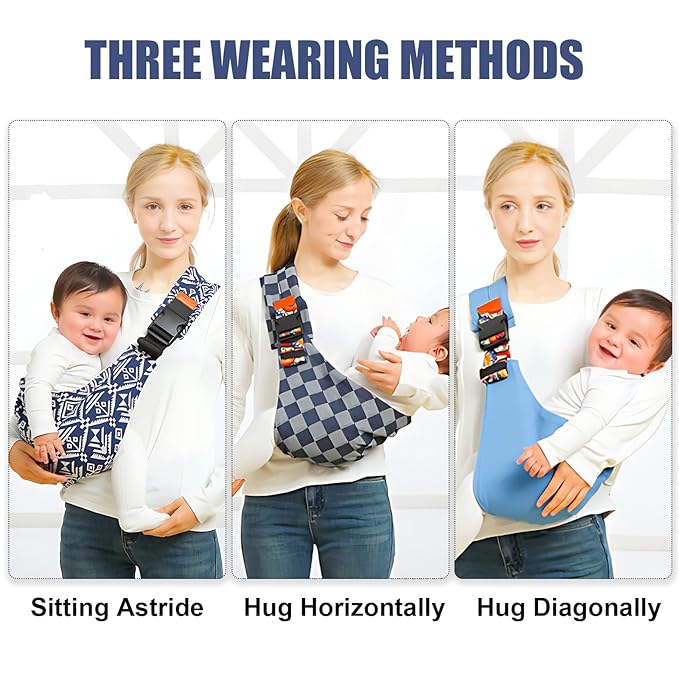 Baby Sling Carrier,Baby Sling,Toddler Carrier,Adjustable and Non-Slip Hip Seat Carriers Carrying 10-30 lbs(Ocean)