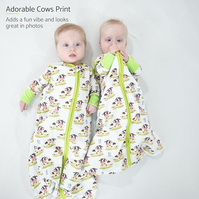 LollyBanks Baby Sleep Sack, 100% Cotton Wearable Blanket 2-Way Zipper Sleep Sacks