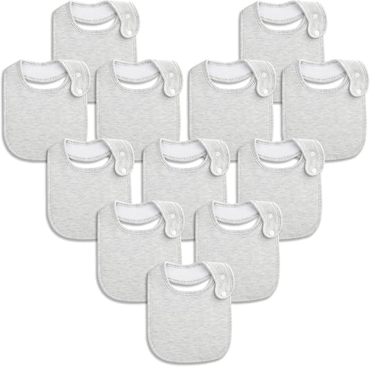 Baby Bibs Soft and Absorbent Organic Cotton Bandana Drool Bibs Set for Boys Girls Newborn 0-36 Months