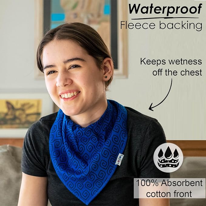 Lovjoy Large Bandana bibs - Special Needs Bibs - For Older Children, Youth and Adults - Practical, absorbent and Stylish