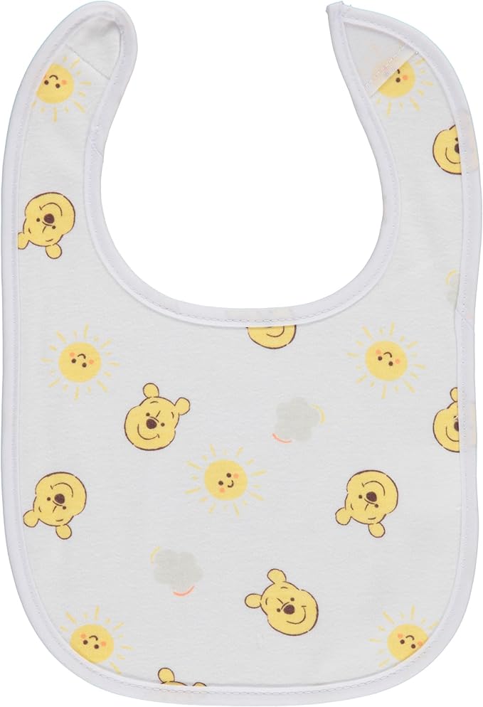 Disney 10-Pack Mickey Mouse Baby Bibs – Ten Soft, Absorbent, and Adjustable Cotton Bibs for Mess Free Meals