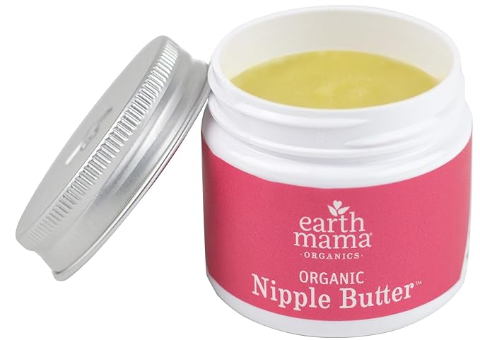 Earth Mama Organic Nipple Butter™ | Nipple Cream Safe for Breastfeeding | Postpartum Essentials for Nursing | Non Lanolin Nipple Cream, 2 fl oz (6-Pk)