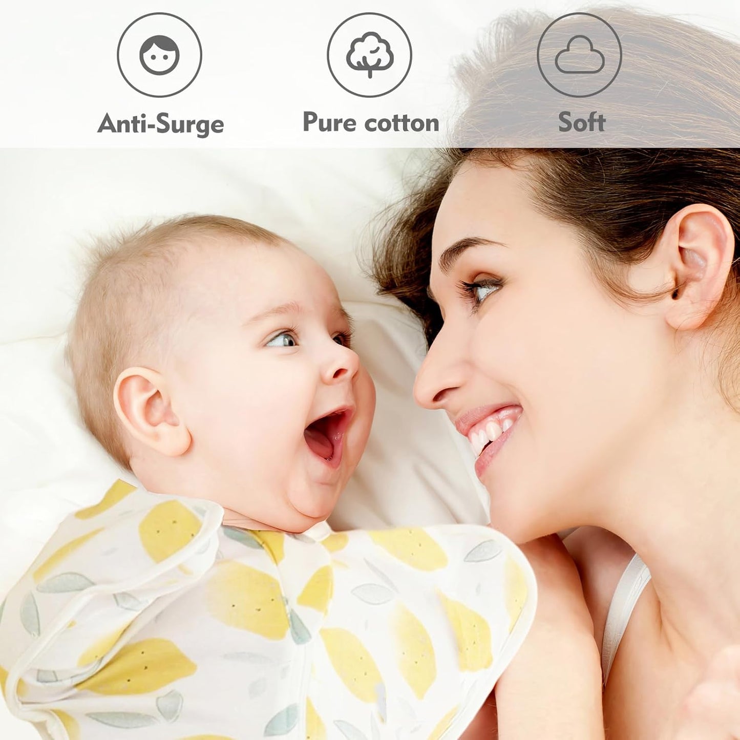 Baby Swaddle Sleep Sacks 0-3 Months - Transitional Swaddles Bag with Arms Up Design, Newborn Sleep Sack, Nursery Swaddling Blankets, Infants, Breathable Soft(Small)