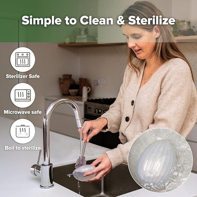 haakaa Wearable Breast Pump, Silicone Shell Breast Pump - Hands Free, Passive Breast Milk Collector Shield for Newborns, Breastfeeding, 120ml-2 pc