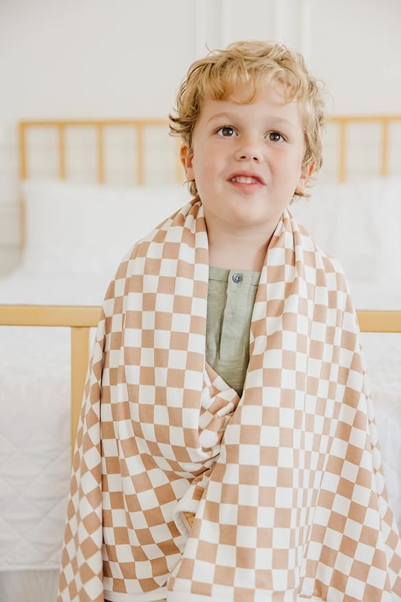 Copper Pearl Vance Three-Layer Baby Blanket: Soft Quilts for Boys & Girls | Breathable, Cozy Toddler Blanket | Premium Polyester/Rayon | 46x46