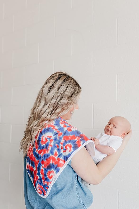 Copper Pearl Baby Burp Cloth Large 21''x10'' Size Premium Absorbent Triple Layer 3-Pack Gift Set “Patriot