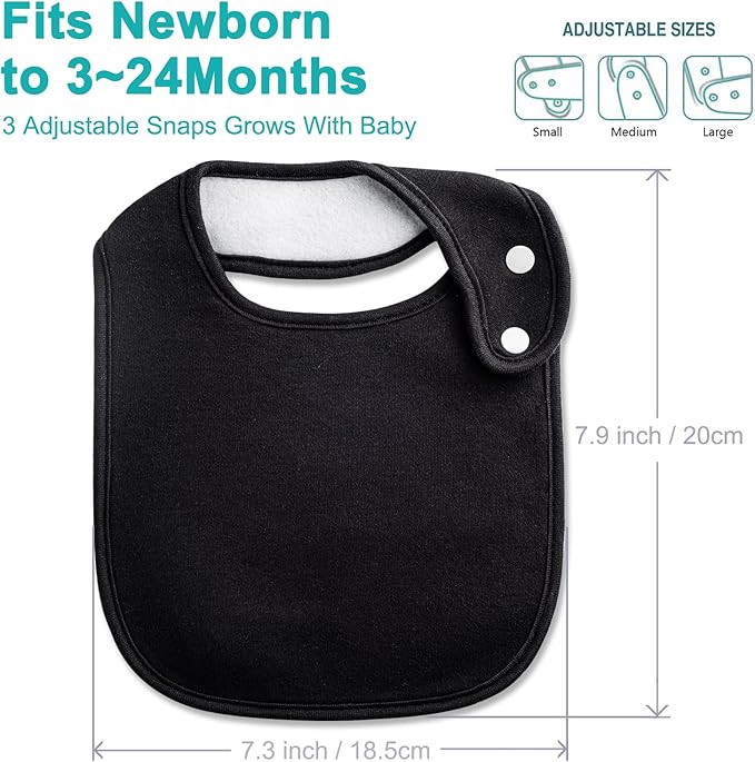 Baby Bibs Soft and Absorbent Organic Cotton Bandana Drool Bibs Set for Boys Girls Newborn 0-36 Months