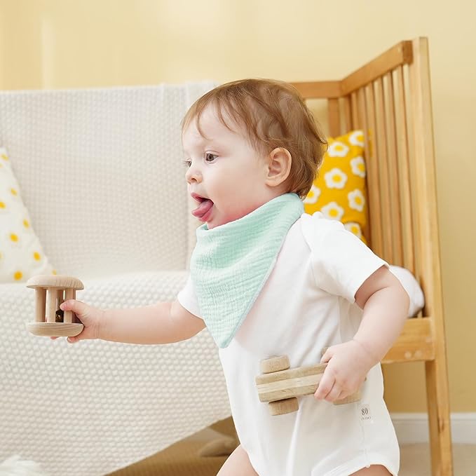 Muslin Baby Bibs Baby Drool Bandana Bibs for Baby Girls Boys Infant Newborn Toddler Drooling and Teething