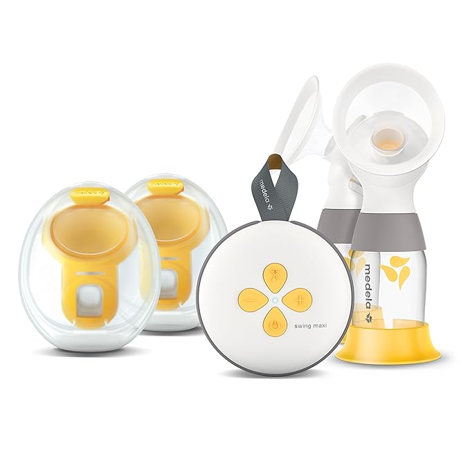 Medela Pump Your Way Deluxe Bundle Featuring Swing Maxi Double Electric Breast Pump with Wearable Hands-Free Collection Cups, PersonalFit Flex Breast Shields and Connectors