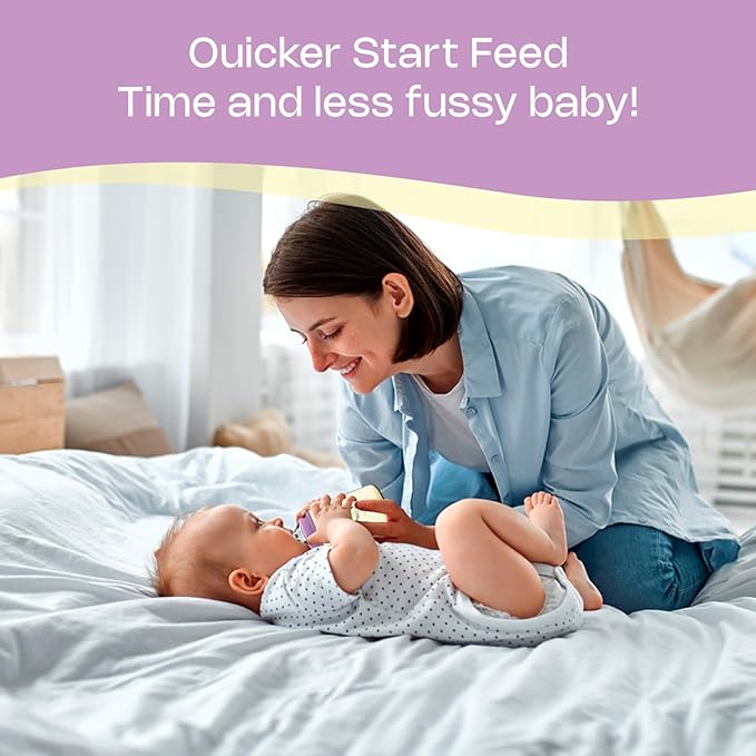 Anti-Colic Baby Bottle with Formula Dispenser, Instant/Quick-Release, Preload Mixing Baby Bottle (Fairydust Pink)