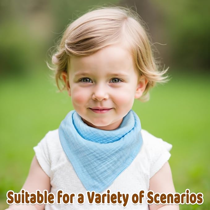 Baby Bibs Muslin Drool Teething Drooling Bibs for Baby Girl Boy Muslin Cotton