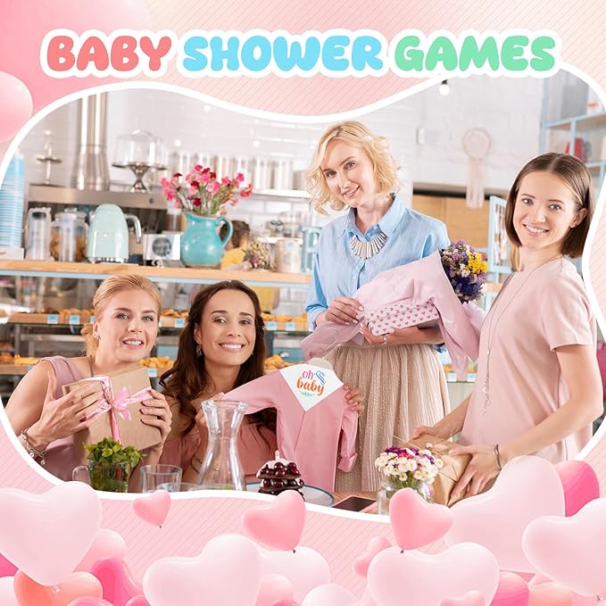 NACHLYNN 67 Pcs White Baby Bibs Baby Shower Games Set Including 12 Blank Baby Bibs 12 Stencils 30 Clothespins 12 Fabric Markers 1 Hemp Rope for Boys Girls Gender Reveal Party