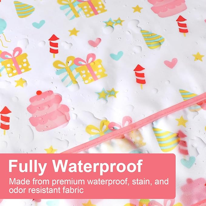 Accmor 5 Pack Long Sleeve Bibs, Baby Smock Waterproof Sleeved Bib Smock for Baby Toddler 6-36 Months