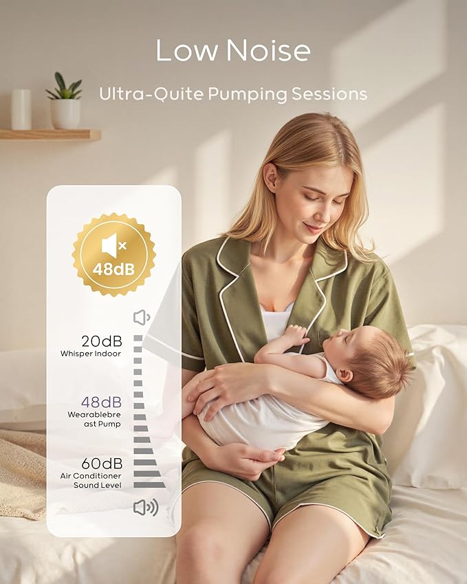 Nuliie Hands-Free Breast Pump, Wearable Breastfeeding Pump 4 Modes 9 Levels with 18/21/24MM Flange, Electric Breast Pump Portable, Replaced Pumping Accessories Included (2 Packs, White)