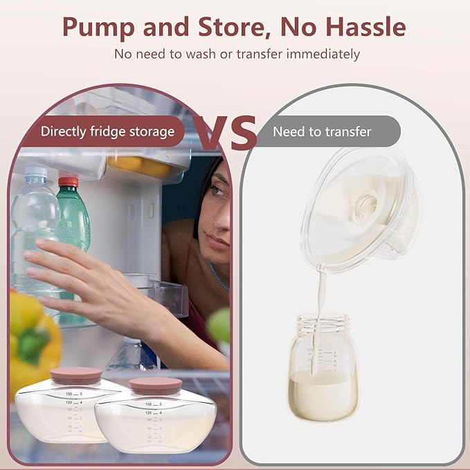1pc Breast Pump Milk Collector with Silicone Lip Compatible with Momcozy Upgraded Mobile Flow M9, Upgraded M9 Breastmilk Container, Easy to Storage and Carry, Not Mom Cozy Original Parts