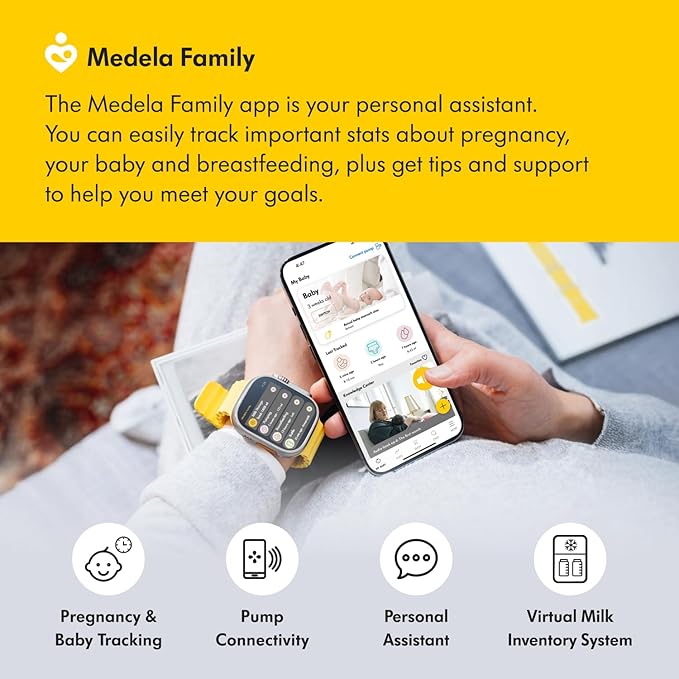 Medela Swing Maxi Hands-Free Double Electric Breast Pump, Easy and Intuitive Design for On-The-Go, Compatible with Medela Family App