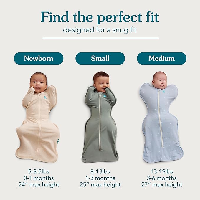 Love to Dream Swaddle UP, Sleep Sack 0-3 Months, Self-Soothing, Improves Sleep, Snug Fit Helps Calm Startle Reflex, Baby Essentials Must Haves Newborn, 1.0 TOG, 8-13 lbs, Navy