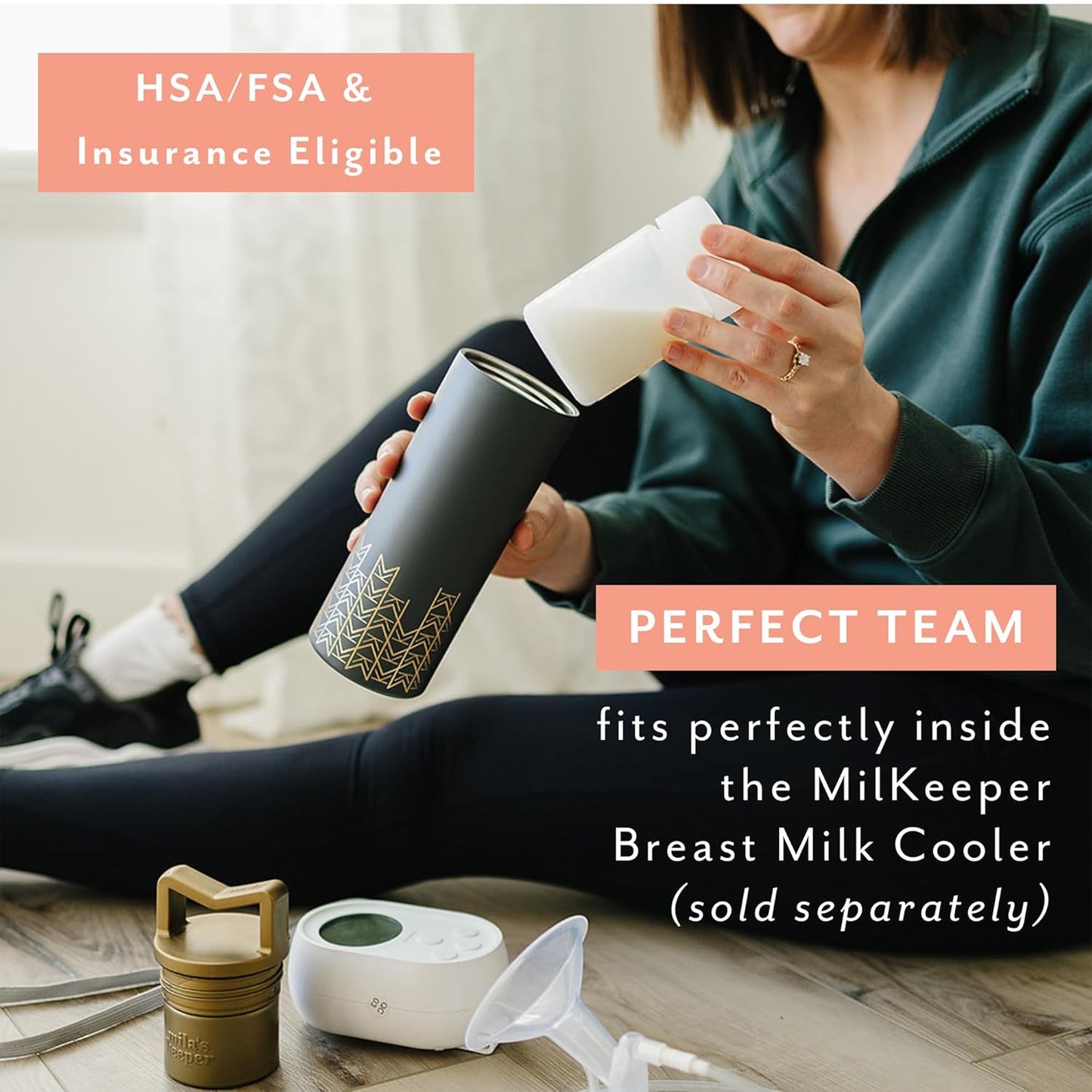 Mila's Keeper Premium Silicone Breast Milk Storage Bottles, for Pumping, Storing and Feeding, Fits Leading Pumps and Nipples, 6 oz Silicone Milk Storage Containers, Wide Neck Aspen White, Set of 3