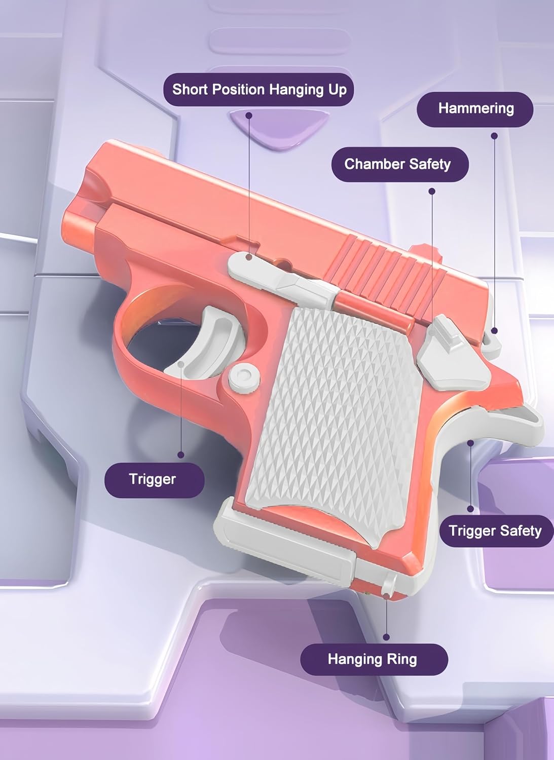 2024 New 1911 Model Radish Fun and Safe Toys,Fidget Toys Suitable for Relieving ADHD and Anxiety,Stress Relief Funny Toys for Adults,The Fun Gift for Adults and Kids (Pink / 1 PCS Pack)