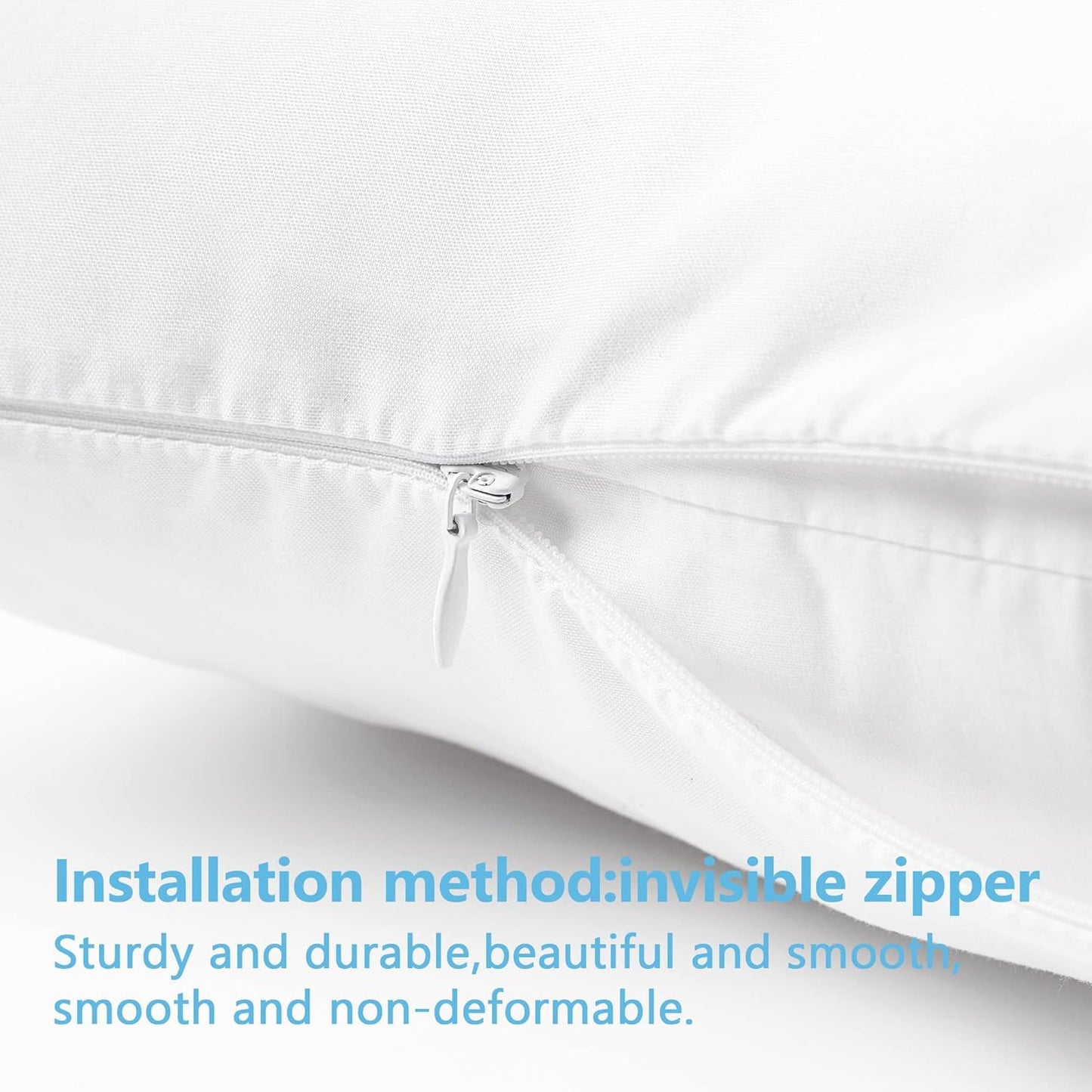 TILLYOU Toddler Pillowcase 2 Pack with Zipper,Silky Soft Microfiber 13" x 18" Kids Travel Pillow Cases,White