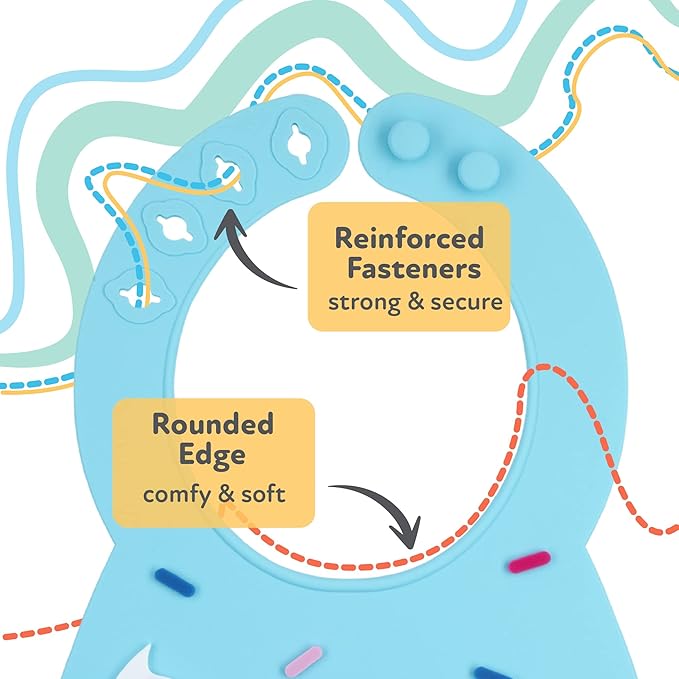 Nuby On The Go Silicone 3D Bib with Scoop to Catch Mess