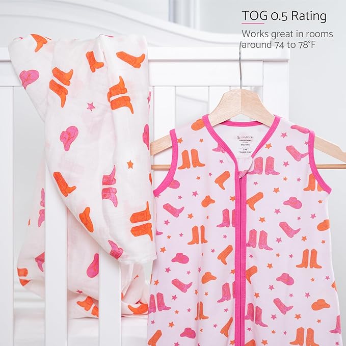 LollyBanks Baby Sleep Sack, 100% Cotton Wearable Blanket 2-Way Zipper Sleep Sacks