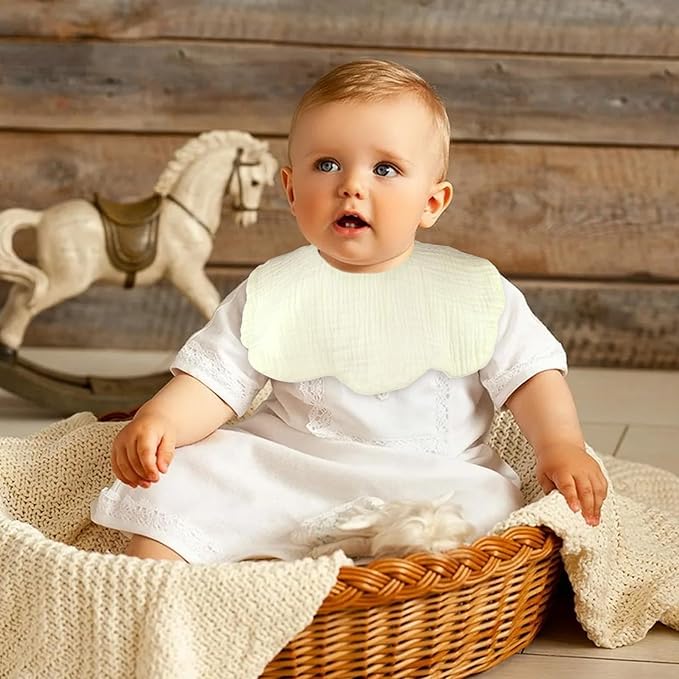 Baby Drool Bibs for Unisex Girls Boys 12 Pack Baby Muslin Bibs for Drooling and Teething