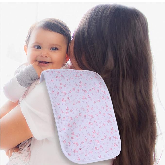 Hakochia Burp Cloths for Baby Boy & Girl Organic Cotton Large Unisex Burp Clothes Extra Absorbent Soft Neutral Burping Rags Spit Up Cloth Sets for Newborns 8 Pack (E)