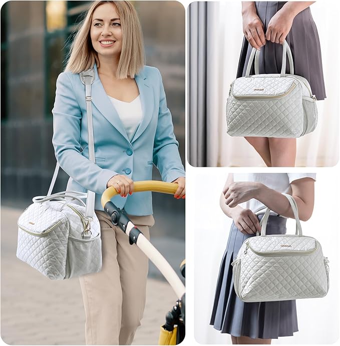 Breastmilk Cooler Travel Bag with 2pcs Wipes Dispensers and Ice Pack - Baby Bottle Cooler for 6 Bottles Up to 9 Ounce