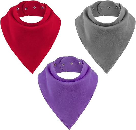 Adult Drool Bib for Special Needs, Large Elderly Bandana, Teen Bib for Women Men, Soft Absorbent Set for Kids