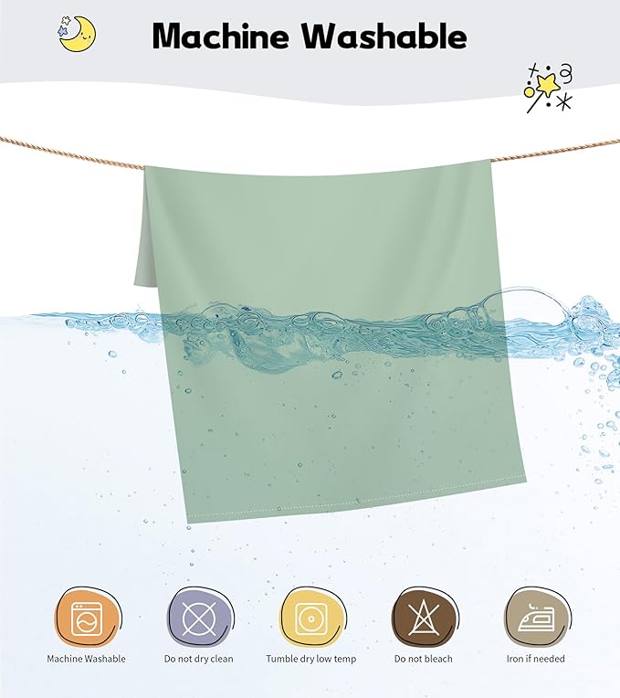 Deep Dream Toddler Pillowcases for 13x18 Pillow 2 Pack, 100% Cotton Travel Pillow Case Cover, 600 Thread Count Cotton Pillow Covers, Soft & Breathable Small Pillow Cases Envelope Closure, Zephyr Green