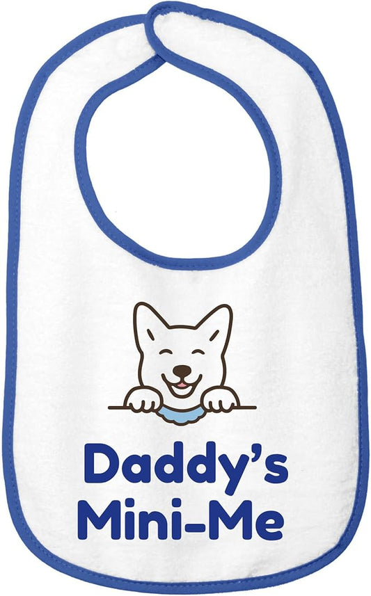 Personalized Baby Bib – Soft Cotton Terry, Cute Jindo Dog Design with Custom Text (1-2 Lines) – Newborns & Toddlers