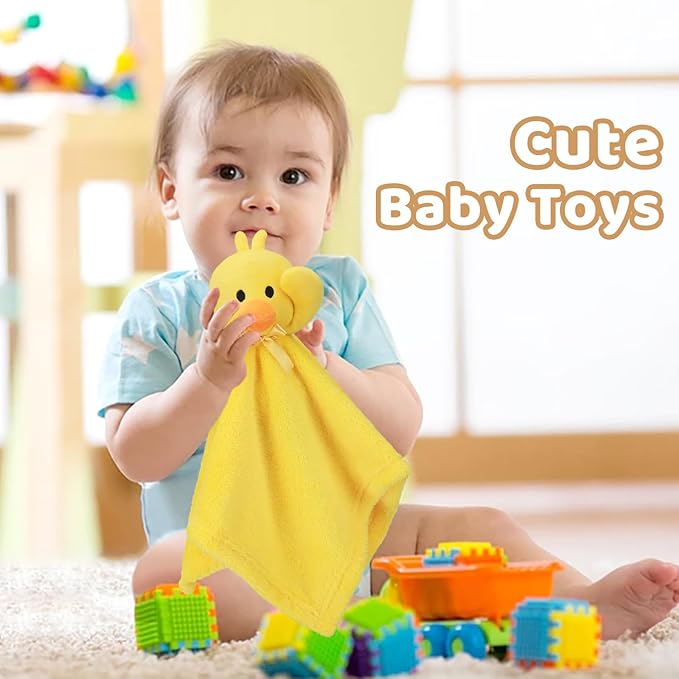Pro Goleem Duck Security Blanket Soft Yellow Baby Lovey Unisex Lovie Baby Gifts for Newborn Toddler Snuggle Toy Stuffed Animal 16 Inch