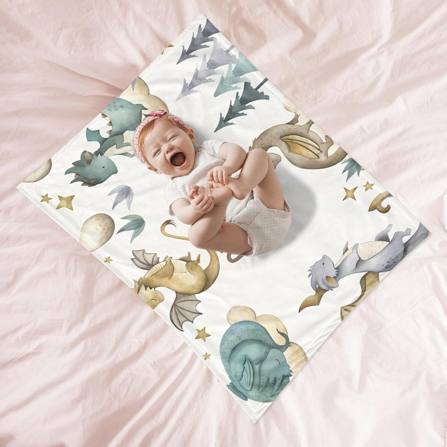 Personalized Baby Blanket, Custom Baby Blanket with Name, Customize Baby Blanket for Baby Girl or Boy, Baby Name Swaddle Blanket for Toddlers Kids Newborn, Best Gift for Baby