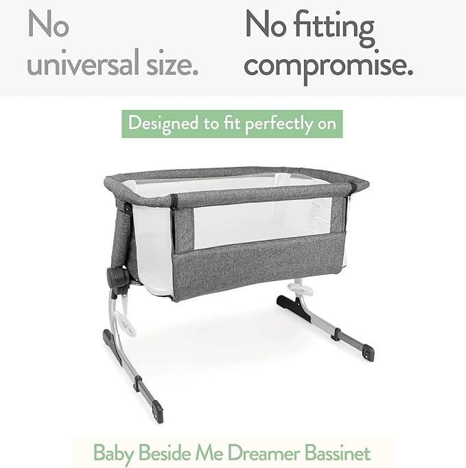 Bassinet Fitted Sheets 33x20 for Baby Beside Dreamer Bassinet & Bedside Sleeper – Snuggly Soft 100% Jersey Cotton – Light + Dark Sage Green – 2 Pack