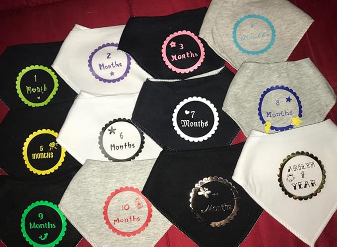 Maiwa Black White Cotton Bandana Snap Drool Bibs for Baby Girls Boys for Drooling eating Teething for 12 Pack