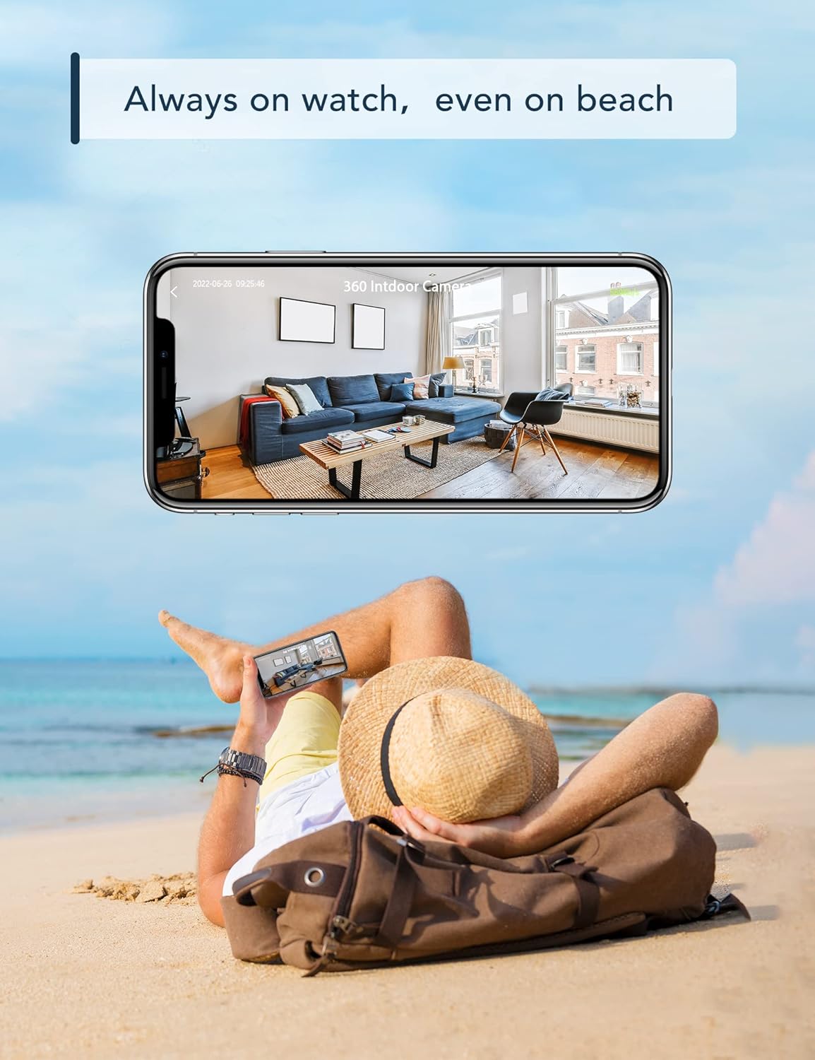 GNCC Indoor Security Camera, 2 Packs 1080PCameras for Home Security Wi-Fi Cameras, Motion/Sound Detection, Night Vision, 2-Way Audio, Real-Time Alert, Cloud & SD Card Storage, 2.4G WiFi Only