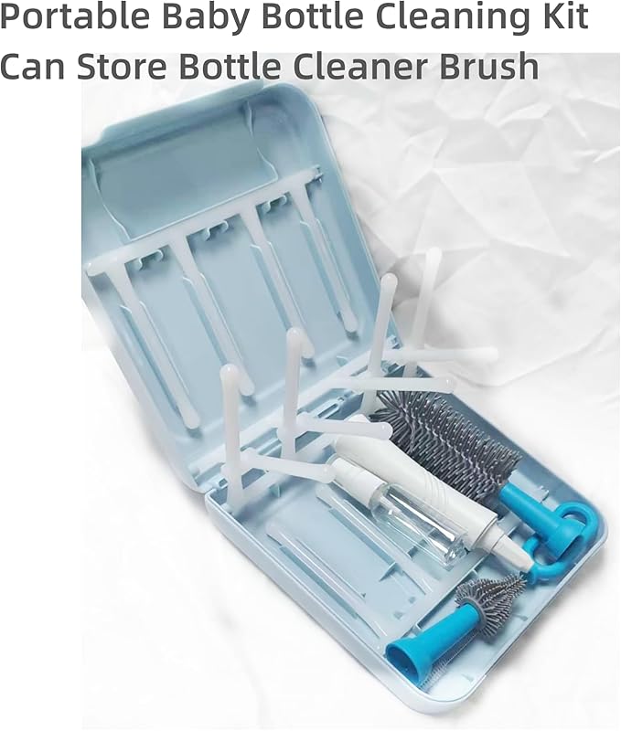 Travel Bottle Drying Rack Space Saving,Foldable Bottle Drain Rack with 16 Ribs,Portable Baby Bottle Drying Rack for Bottles,Breast Pumps and Other Feeding Accessories,Widely Used Daily Basis