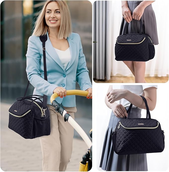 Breastmilk Cooler Travel Bag with 2pcs Wipes Dispensers and Ice Pack - Baby Bottle Cooler for 6 Bottles Up to 9 Ounce