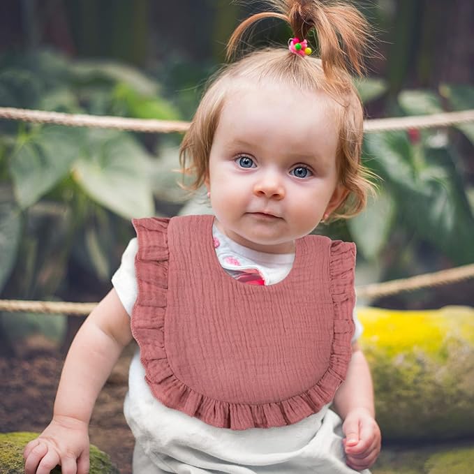 Baby Bibs Muslin Drool Teething Drooling Bibs for Baby Girl Boy Muslin Cotton