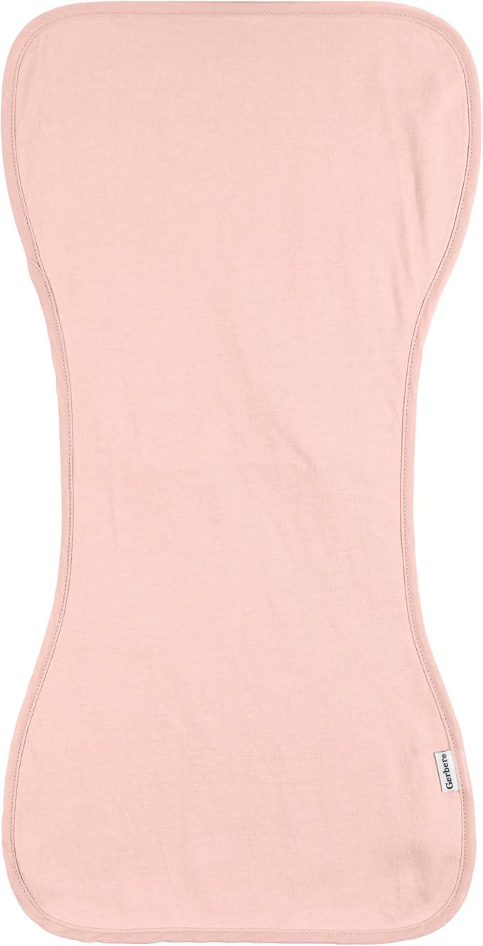 Gerber Baby Unisex Burp Cloths, Pink, Size 10.5" x 21" (Pack of 60)