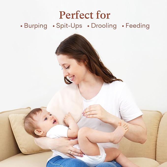 Baby Burp Cloths, Soft & Absorbent Burping Clothes for Newborns and Infants, Baby Boys and Girls (8 Pack)