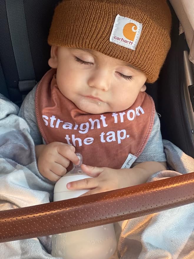 Denver James Bandana Feeding Drool Baby Bib I Soft Organic Cotton I Fleece Back