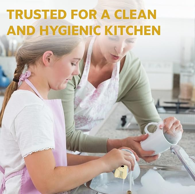 Cup Lid Cleaning Brush, Multifunctional Set with 3 in 1 Lid Cleaner and Two 4 in 1 Cup Lid Cleaning Brushes, Cleaning Brush Tool for Bottles, Straws, Tumblers, Travel Mug Caps, Portable Kit (Yellow)