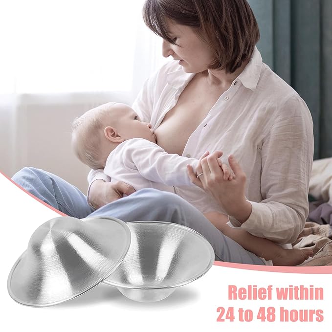 Silver Cups Breastfeeding - Nipple Shield for Nursing Newborn, Nipple Covers for Breastfeeding Essentials, Large Size