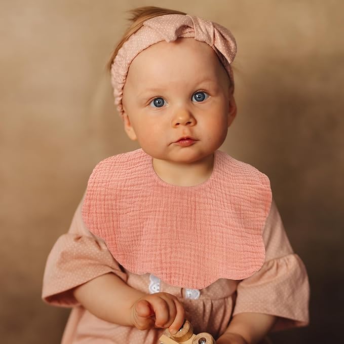 Baby Bibs Muslin Bibs for Baby Girl Boy for Drooling and Teething 10 Pack