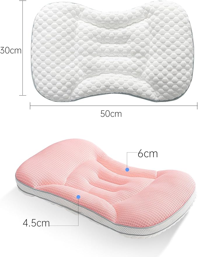 Reidio Toddler Pillows Double Sided Cooling Fabric & Breathable Mesh Kids Pillow Dual Heights Toddler Ergonomic Design Advanced Hose Filler Machine Washable (Rose, H2)