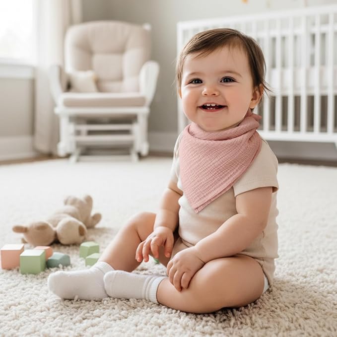 Muslin Receiving Blankets, Neutral Blanket Swaddling for Newborn Boys and Girls, 5 Pack Breathable and Skin-Friendly Swaddle Wrap for Infant Baby (Sweet Colors)